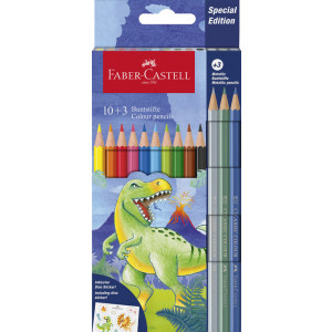 Drvene bojice Classic Dinosaurus Faber-Castell 1/10 + 3