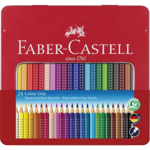 Drvene bojice Grip Faber-Castell 1/24 metalno pakovanje
