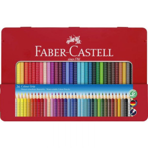 Drvene bojice Grip Faber-Castell 1/36 metalno pakovanje