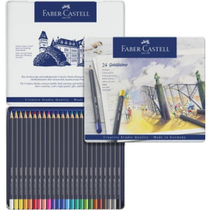 Drvene bojice Goldfaber permanentne Aqua Faber-Castell pastelne boje 1/12