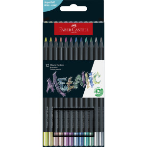 Drvene bojice Black edition Faber-Castell Metallic 1/12