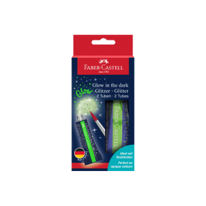 Gliter gel u tubi Faber-Castell Glow in the dark 2 x 12 ml
