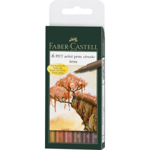 Pitt art pen Faber-Castell Terra 1/6 B