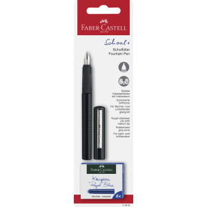 Naliv pero i patroni Faber-Castell crno u poliblisteru