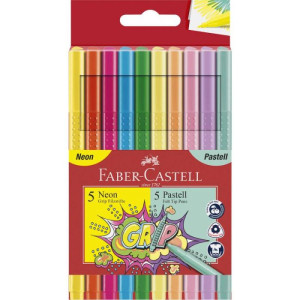 Flomasteri školski Grip Faber-Castell neon i pastel boje 1/10