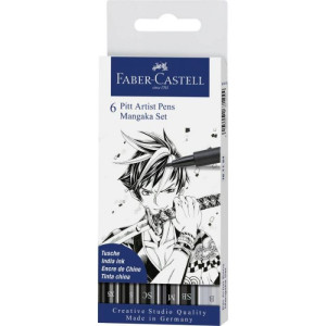 Pitt art pen Faber-Castell Black Manga 1/6