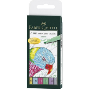 Pitt art pen Faber-Castell pastel 1/6 B
