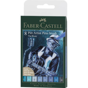 Pitt art pen Faber-Castell blues 1/8