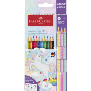 Drvene bojice Grip Unicorn + 3 Sparkle pastel Faber-Castell 1/10