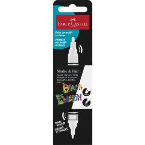 Flomaster Shake&Paint Faber-Castell White