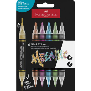 Flomasteri Shake&Paint Faber-Castell Metallic 1/6