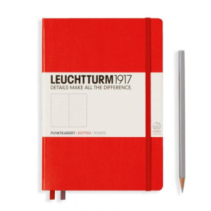 Rokovnik Leuchtturm red 249 stranica tvrd povez tačkice A5