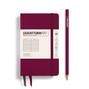 Rokovnik Leuchtturm Port red 185 stranica tvrd povez linije A6