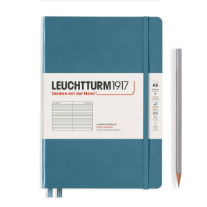 Rokovnik Leuchtturm Stone Blue 251 stranica tvrd povez linije A5