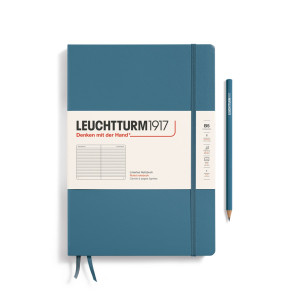 Rokovnik Leuchtturm Composition Stone blue tvrd povez linije B5