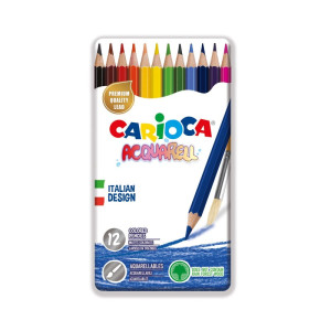 Drvene bojice akvarel Carioca 1/12 metalna kutija