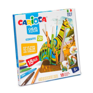 Flomasteri set create&color Carioca 3D Giraffe 1/18