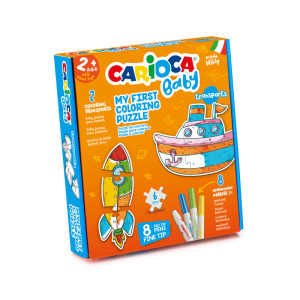 Flomasteri Baby u setu Carioca Puzzle Transport