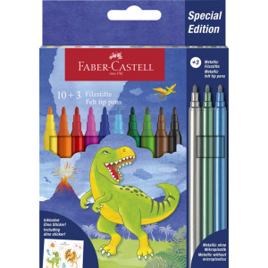 Flomasteri Castle Dinosaur Faber-Castell 1/10 + 3
