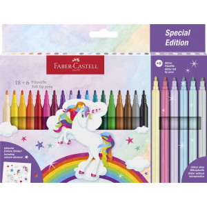 Flomasteri Castle Unicorn Faber-Castell 1/18 + 6