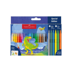 Flomasteri Castle Dinosaur Faber-Castell 1/18 + 6