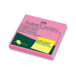 Blok samolepljivi Faber-Castell 75 x 75 pink neo