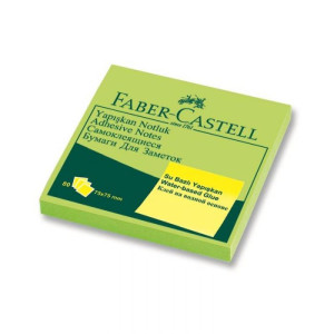 Blok samolepljivi Faber-Castell 75 x 75 zeleni neo