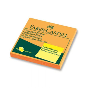 Blok samolepljivi Faber-Castell narandžasti neo 75 x 75