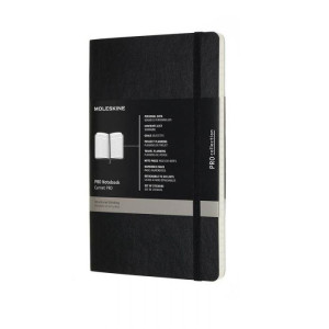 Rokovnik Moleskine Pro black mek povez LG