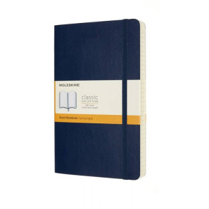 Rokovnik Moleskine expanded Sapphire blue mek povez linije LG