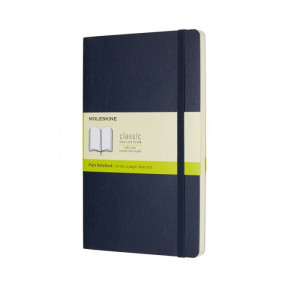 Rokovnik Moleskine Saphire blue mek povez čist list LG