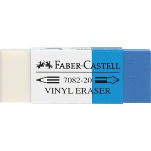 Gumica Vynil Faber-Castell velika belo-plava