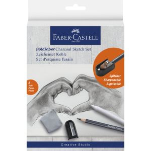 Grafitne olovke Goldfaber Faber-Castell ugljani set 