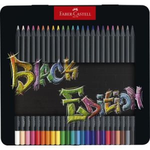 Drvene bojice Black edition Faber-Castell 124 metalno pakovanje