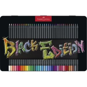 Drvene bojice Black edition Faber-Casell 1/36 metalno pakovanje