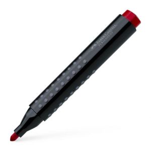 Marker Faber-Castell Grip permanentni crveni ovalni vrh
