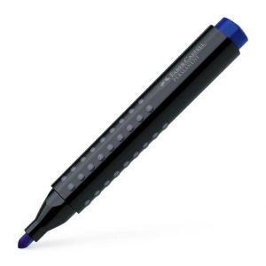 Marker Faber-Castell Grip permanentni plavi ovalni vrh