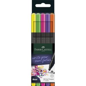 Flomasteri lajneri Grip Faber-Castell neon 1/5
