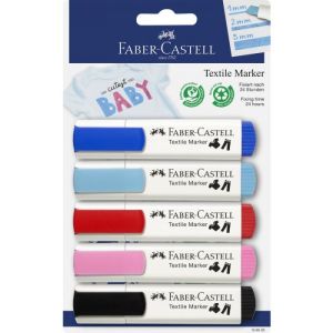 Markeri za tekstil baby-party Faber-Castell 1/5