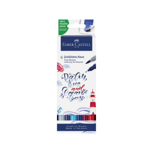 Flomasteri Goldfaber Aqua dual Faber-Castell Lettering set Sea 1/6