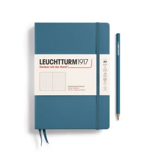 Rokovnik Leuchtturm Stone blue tvrd povez 251 stranica tačkice A5