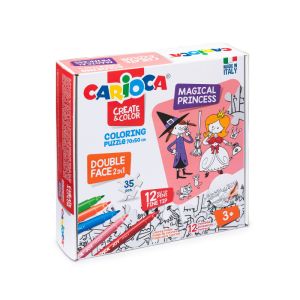 Flomasteri Puzzle Carioca Magic Princess set