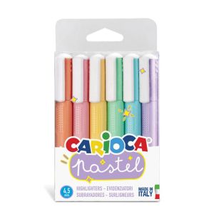 Tekst markeri Carioca pastel 1/6 blister