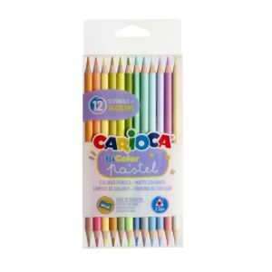 Drvene bojice bicolor Carioca pastel 1/12