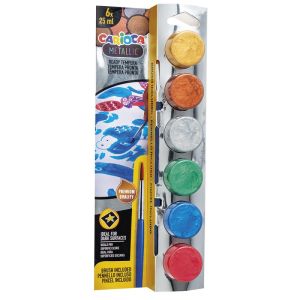 Tempere u čaši Carioca metalik sa četkicom 25 ml 1/6