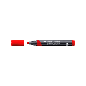 Marker permanentni Faber-Castell crveni obli vrh