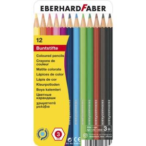 Drvene bojice Eberhard Faber-Castell 1/12 metalno pakovanje