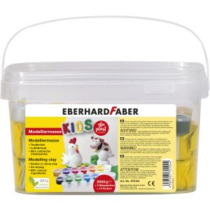 Masa za modeliranje Eberhard Faber-Castell bela 2000g i boje