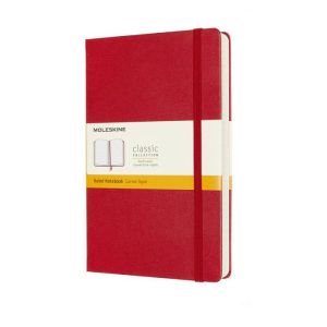 Rokovnik Moleskine expanded Scarlet red tvrd povez linije LG