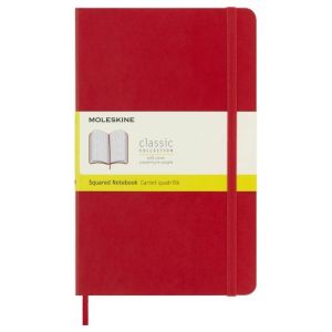 Rokovnik Moleksine Scarlet red mek povez kvadratići LG